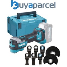 Makita TM001GZ02 40v XGT Brushless Starlock Multi Tool + 8pc Plunge Blade Set