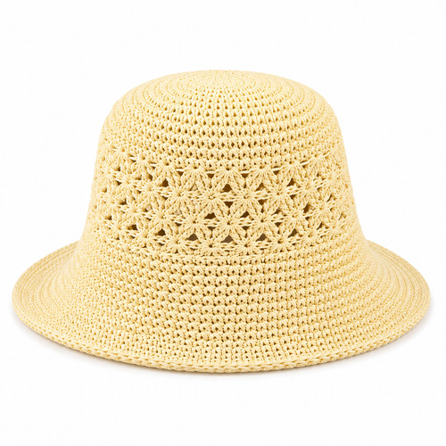 Ladies crushable crochet sun - crochet,