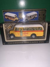 LEAF LTD DIECAST MALTA BUS WITH LAPEL PIN BADGE Jean Bedford Ob Coach