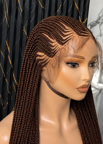 Six part braided wig - part,