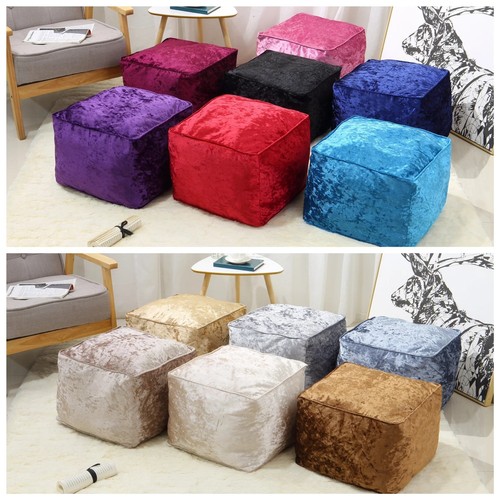 Crushed velvet bean bag - velvet, cube