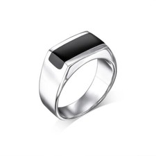 Silver and Black Onyx Men's