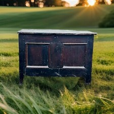 Antique Coffer Oak 17th Century Charles I Blanket Chest 97x51x69
