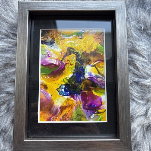 Small framed oil paper - small,