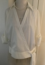 Marks And Spencer Autograph Ladies  White Blouse Smart Office Work Size 16