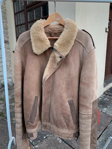 Vintage tan genuine sheepskin - tan,