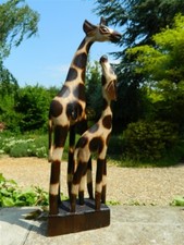 Wooden Giraffe Carving -