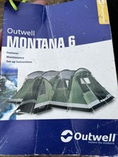 Outwell Montana 6 person Tent w Extension + Carpet  + Camping gear. Collect NW2