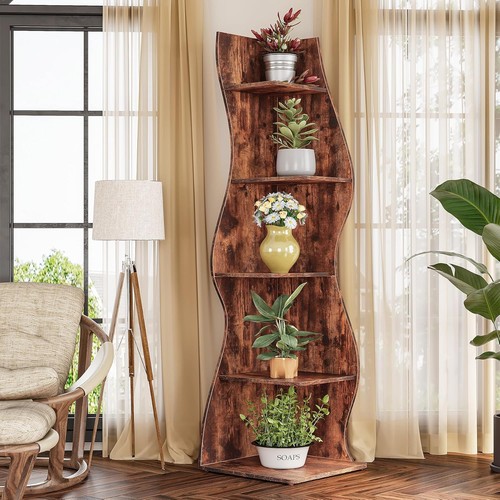 Modern corner shelf tier - shelf,, 5-tier