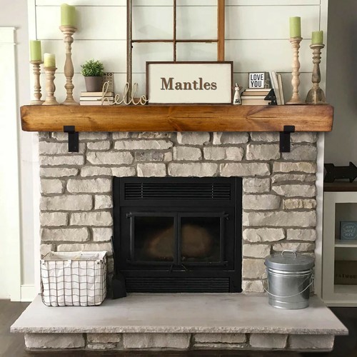 Reclaimed wooden mantle beam - mantle,