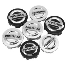 4 x Silver/Black 54mm Plastic