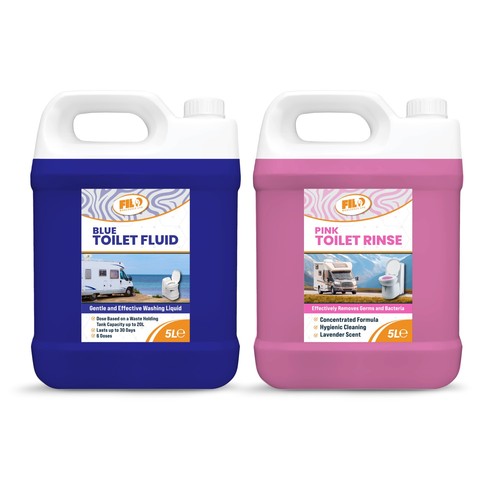 Blue toilet fluid pink - blue,