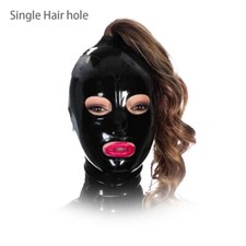 Latex Hood with Single Hair