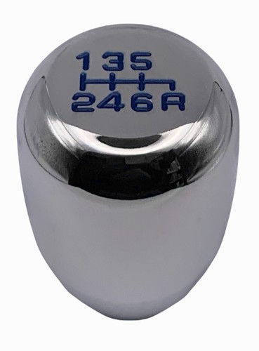 Chrome blue gear shift knob - blue,