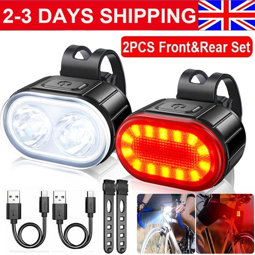 Mountain bike lights usb - 2x,