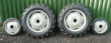 TRACTOR RIMS & TYRES REARS / FRONTS  COMPLETE SET OF 4 12.4 x 28 + 400 x 19 