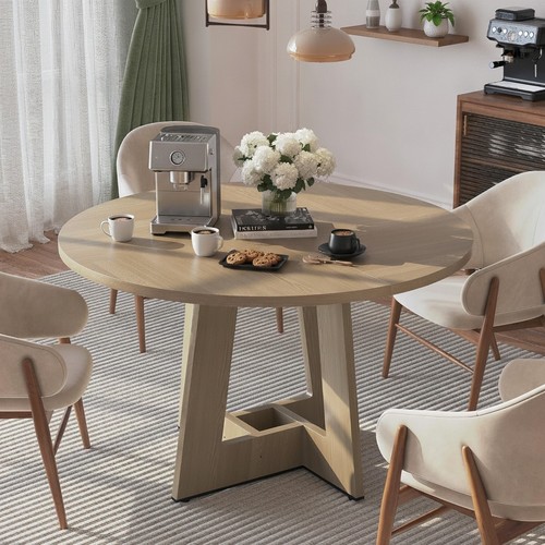 Oak round dining - round, table