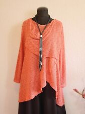 Kekoo° Chic Textured Tunic Cotton A-Line ~ Coral ~ 2