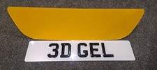 1 x STD SIZE FRONT 1X REAR  CURVED 3D GEL NAME SHOW PLATE RANGE ROVER 