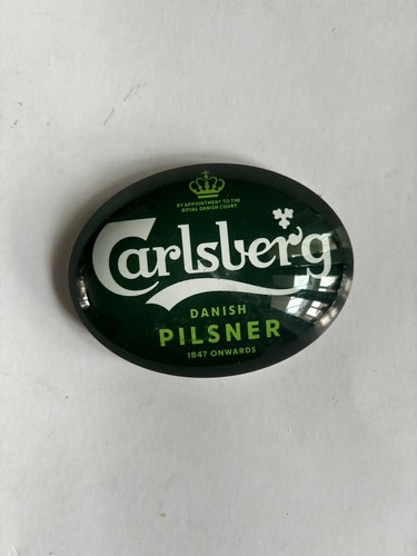 Carlsberg beer pump badge oval - beer,