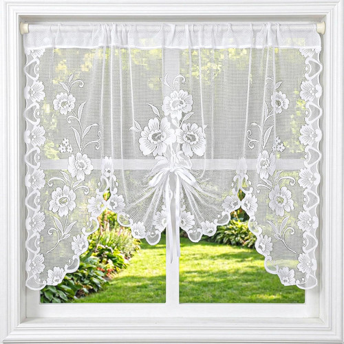 Floral lace valances - valances, for
