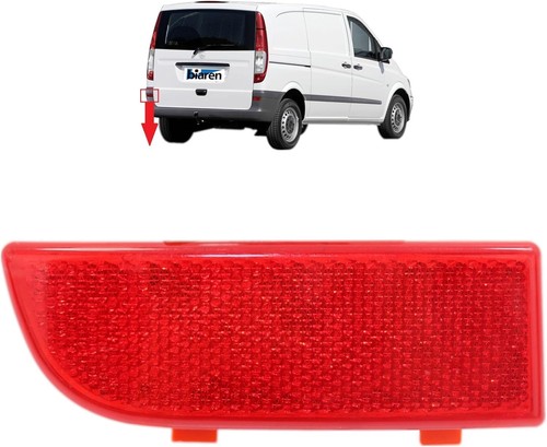 Red lens rear bumper reflector - lens,