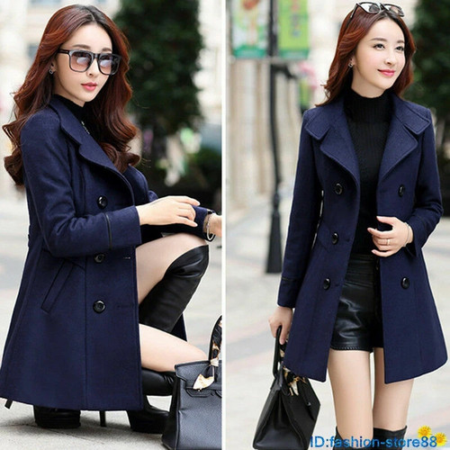 Women winter warm woolen coat - winter,