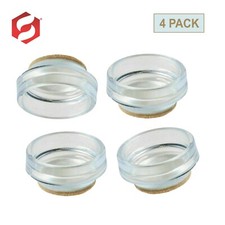 FELT FOOT CASTOR CUPS Furniture Leg Feet Floor Protector Caster ANTI SCRATCH 4PK