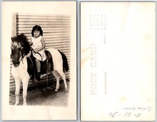 RPPC Girl On Pony Photo Postcard