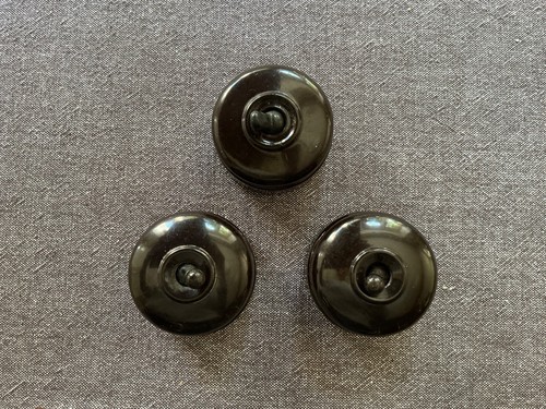Three vintage brown bakelite - brown,