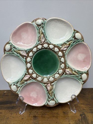 Majolica clam oyster plate - clam, /