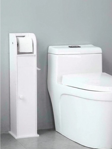 Free standing toilet - standing, paper