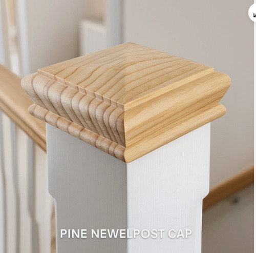 Pine pyramid newel - pine,