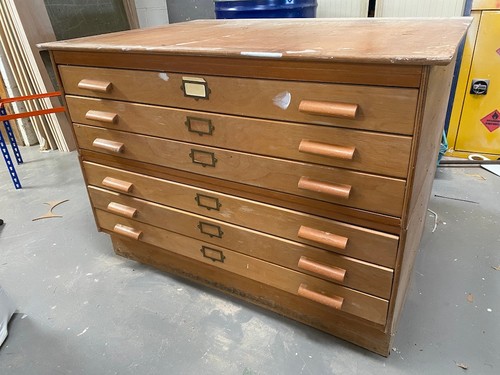 Wood architects plan chest - wood,