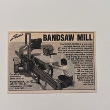 Wood-Mizer Portable Sawmill New Bandsaw Mill Indianapolis IN 1983 Ad SAJ2-S8