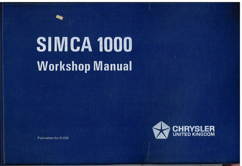 Simca 1000 saloon - 1000,