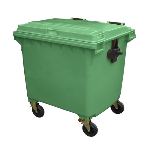 1100l green wheelie bin - green,