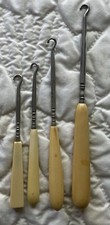 Antique Victorian Button Hooks w/metal Hooks Set of 4