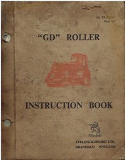 AVELING BARFORD GD TYPE R Q O M Mk2-4 R.ROLLER 1960 INSTRUCTION/MAINTENANCE BOOK