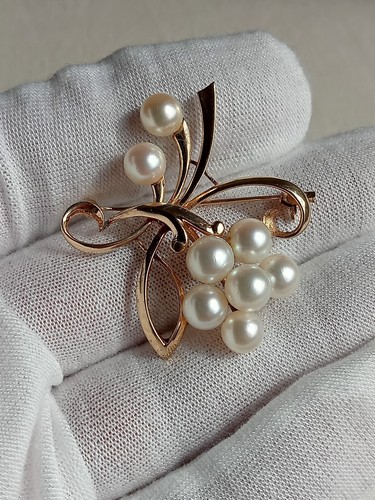 14ct gold mikimoto pearl - gold,