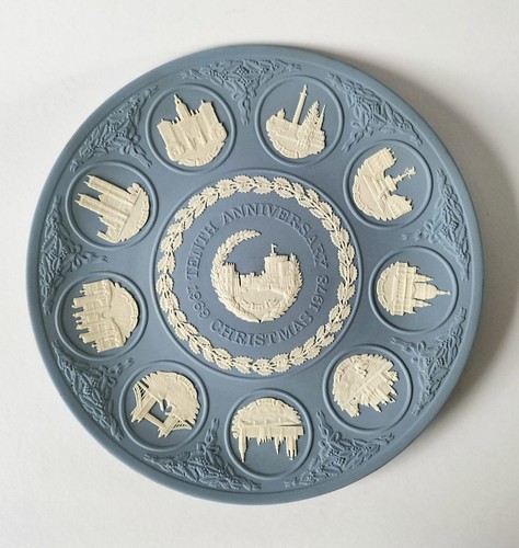 Wedgwood jasper blue plate - blue,