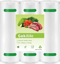 Vacuum Sealer Rolls BPA Free Durable Commercial Customized Size 20 x 600cm 3 PCS