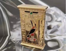 For Memorial Gold Pharaoh S.T Dupont Lighter PING Sound Gas Refillable