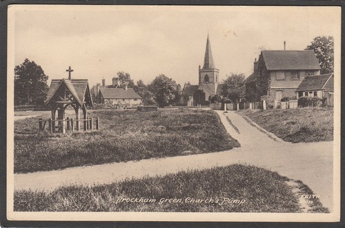 Postcard brockham green - brockham,