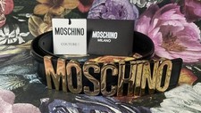 Moschino LOGO Leather Belt In