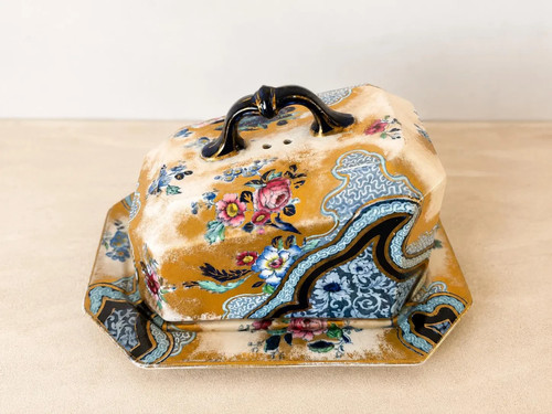 Antique losol ware butter dish - antique,
