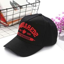 Classic Dsquared 2 'ICON' Embroidered Cap,White/Black/Red,Style Casual BRAND NEW