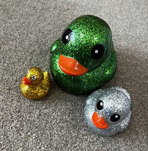 Glitter rubber ducks - glitter,