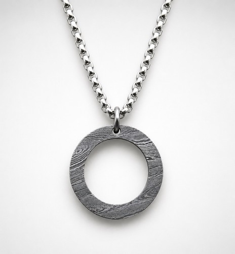 Men damascus steel ring - men’s,