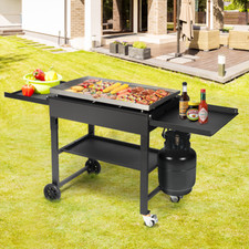 Foldable Gas Griddle 45,000 BTU 3-Burner Flat Top Gas Griddle Cooking Station